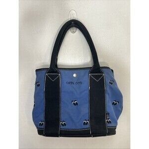 Cuffys Cape Cod Canvas Tote Flip Flop Design Small Beach Bag Blue Preppy Classic